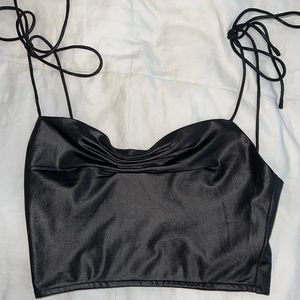 Revolve black crop top